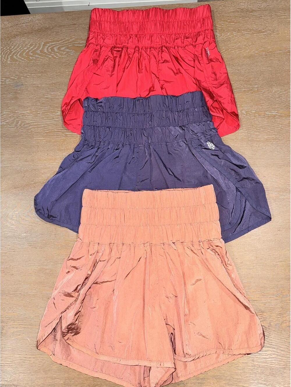 Free People Movement The Way Home Shorts SIZE SMALL Red, Purple, Peach